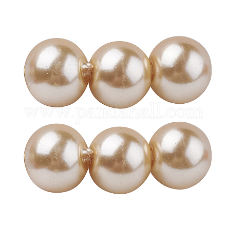 Eco-Friendly Grade A Glass Pearl Beads HY-J002-6mm-HX078-1