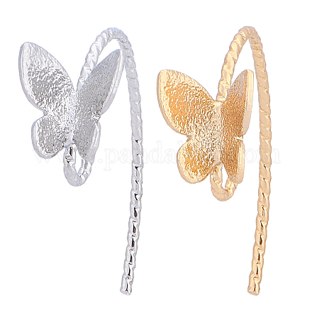 Benereat 40pcs 24.5mm echte 18k vergoldete Schmetterling baumeln Kette Ohrringe Schmetterling Einfädler Quaste Ohrringe für Ohrringe Schmuckherstellung KK-BC0006-49-1