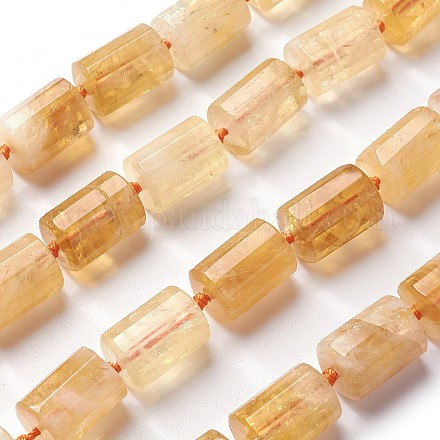 Chapelets de perles de citrine naturelle G-J385-B07-12x16mm-1