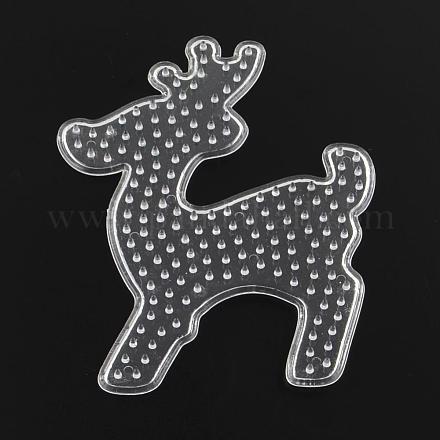 Christmas Reindeer/Stag ABC Plastic Pegboards used for 5x5mm DIY Fuse Beads DIY-Q009-25-1