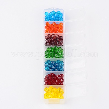 Faceted Round Glass Beads EGLA-X0004-6mm-1