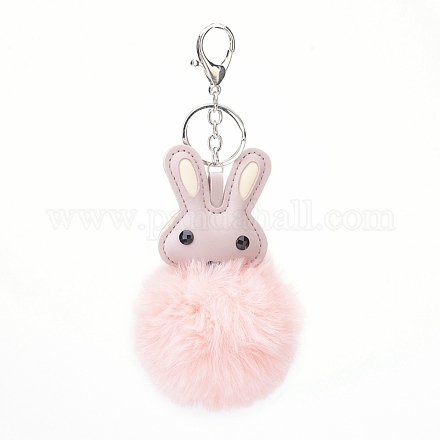 Pom Pom Ball Bunny Keychain KEYC-P046-A03-1