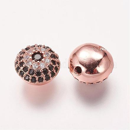 Perles de zircone cubique micro pave en Laiton ZIRC-E113-26RG-1
