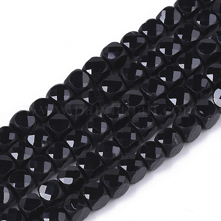 Chapelets de perles en spinelle noir naturel G-S362-001-1
