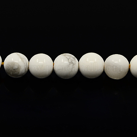 Chapelets de perles en howlite naturelle X-TURQ-G091-12mm-1