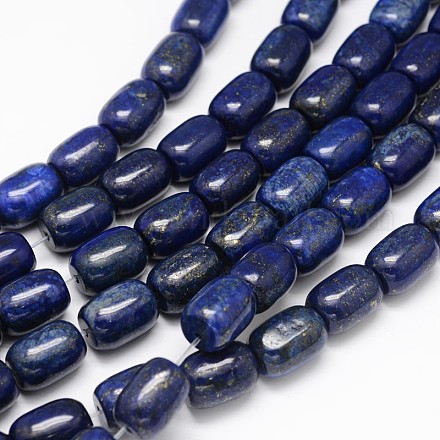 Natural Lapis Lazuli Barrel Beads Strands G-F242-01-1