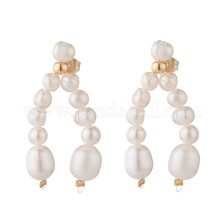 Natürliche Perle baumeln Ohrringe EJEW-TA00057-1