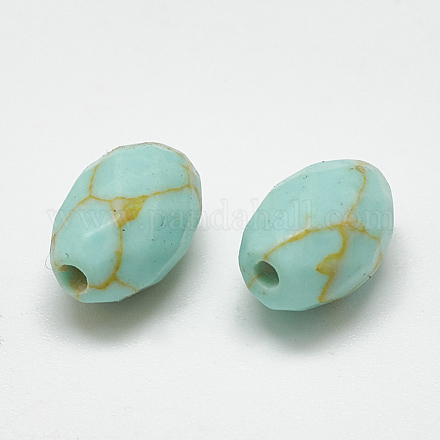 Kunsttürkisfarbenen Perlen TURQ-S290-82-1