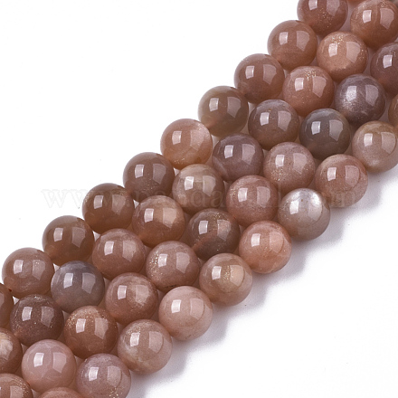Chapelets de perles de sunstone naturelle naturelles G-N328-010A-1