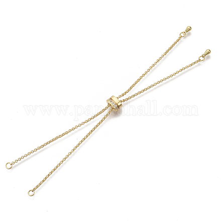 Brass Slider Bracelets Making KK-S061-161G-1