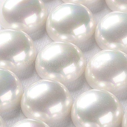 Dome/Half Round Shell Pearl Cabochons G-J330-09-16mm-1