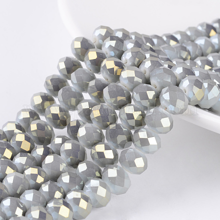 Electroplate Glass Beads Strands EGLA-D020-10x8mm-46-1