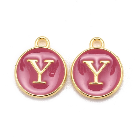 Golden Plated Alloy Enamel Charms ENAM-S118-08Y-1