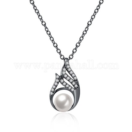 Ожерелье моды латуни кулон NJEW-BB23122-1