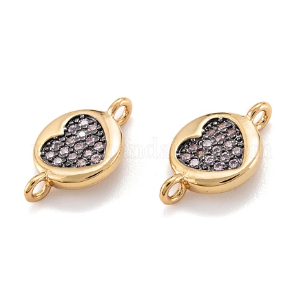 Brass Micro Pave Clear Cubic Zirconia Beads Links Connectors ZIRC-M114-36G-1