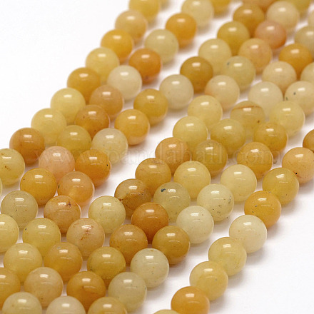 Chapelets de perles en jade topaze naturel vieux X-G-F364-06-8mm-1