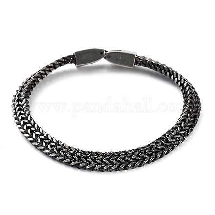 304 pulseras de cadena de doble capa de moda de acero inoxidable. BJEW-D031-01B-1