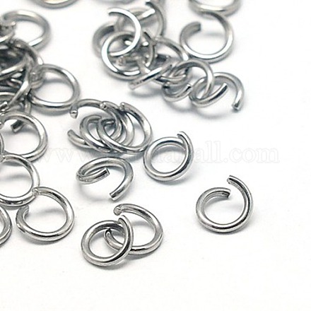 304 Stainless Steel Jump Rings X-STAS-E043-7x1mm-1