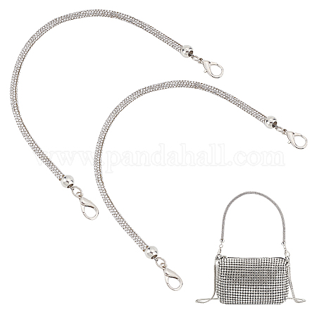 PH PandaHall Replacement Purse Straps, 13.4/34cm Alloy Rhinestone Bag  Strap with Lobster Clasp Short Bag Chain Strap for Underarm Bag Shoulder  Bag