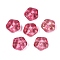 Spray Painted Glass Beads, with Gold Foil, Flower, Camellia, 6x3mm, Hole: 0.9mm