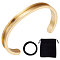 1PC 304 Stainless Steel Grooved Bangles, Cuff Bangle, for Gemstone, Leather Inlay Bangle Making, Golden, Inner Diameter: 2-3/8 inch(6.1cm), 7.5mm
