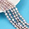 Natural Cultured Freshwater Pearl Beads Strands, Two Sides Polished, Grade 4A++, Thistle, 7~8mm, Hole: 0.6mm, about 36~37pcs/strand, 13.54~13.82''(34.4~35.1cm)