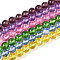 Luminous Handmade Lampwork Beads Strands, Round, Glow in the Dark, Mixed Color, 10mm, Hole: 0.7~0.8mm, about 38pcs/strand, 14.76 inch(37.5cm)