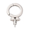 304 Stainless Steel Twister Clasps, Ring, Stainless Steel Color, 19.5x12x2mm, Hole: 1.2mm, Inner Diameter: 8mm