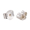Earring Findings 925 Sterling Silver Ear Nuts, Silver, 5x4.5x3mm, Hole: 1mm, about 115pairs/20g