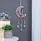 Natural Rose Quartz Wind Chime, with Glass Beads, 360mm