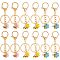 NBEADS 12 Pcs Bee Honeycomb Keychains, Alloy Enamel Pendants Keychains Alloy Split Keychain Accessories for Car Bag Purse Wallet Phone Decoration Graduation Gift
