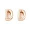 Rack Plating Alloy Pendants, Cadmium Free & Lead Free, Electroplate Nickel, Light Gold, Letter D, 9x6.5x4mm, Hole: 1.5x2.5mm
