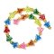 Transparent Glass Enamel Beads, Christmas Trees, Mixed Color, 18x15x7mm, Hole: 1.2mm