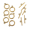 Tibetan Style Toggle Clasps, Lead Free & Cadmium Free & Nickel Free, Rondelle, Antique Golden, Size: Ring: about 15mm in diameter, 2mm thick, hole: 2mm, Bar: 21mm long, hole: 2mm