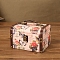 Retro Printed Imitation Leather Jewelry Storage Boxs with Handle, for Necklaces Rings Earrings, Rectangle, Misty Rose, 18x15x11cm