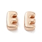 Rack Plating Alloy Pendants, Cadmium Free & Lead Free, Electroplate Nickel, Light Gold, Letter E, 9x5.5x4mm, Hole: 1.5x2.5mm