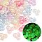 Luminous Opaque Acrylic Beads, Iridescent, Cherry, Glow in the Dark, with Glitter Powder, Mixed Color, 18x21.5x11.5mm, Hole: 2.5mm