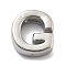 304 Stainless Steel Charms, Letter Charm, Letter G, 9.5x9x3mm, Hole: 1.6mm