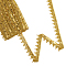 14~15 Yards Sparkle Style Purl Polyester Ribbons, with Sequins, Gold, 1 inch(25mm)