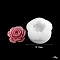 Camellia DIY Candle Silicone Molds, Food Grade Silicone, Decoration Making, for Candle Making, White, 52x24mm