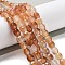 Natural Agate Beads Strands, Dyed & Heated, Fig Shaped, Peru, 9x8x8mm, Hole: 1.2mm, about 38pcs/strand, 13.66~13.98''(34.7~35.5cm)