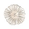 Brass Bead Caps, Flower, Platinum, 24x1.5mm, Hole: 1mm