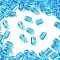 Transparent Imitation Jade Glass Beads, Column, Deep Sky Blue, 6x4mm, Hole: 1mm, 2647pcs/pound