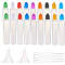 Plastic Bead Containers, with Lid, Column, Mixed Color, 14.9x2.8cm, capacity: 60m, 2pcs/color, 18pcs/set