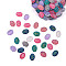Electroplate Druzy Resin Cabochons, Oval, Mixed Color, 17.5x13x4.5mm