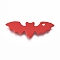 Alloy Pendants, Baking Paint, for Halloween, Bat, Red, 8.5x24.5x1mm, Hole: 1.4mm