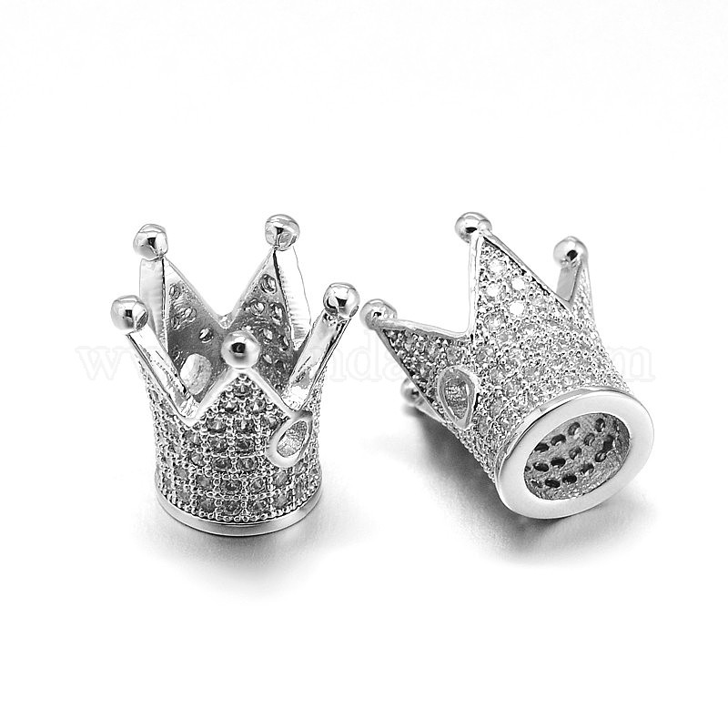 Princess Queen Crown Brooch Pin | Brass With Crystal & Cubic Zirconia, Bridal Wedding Jewelry Gift