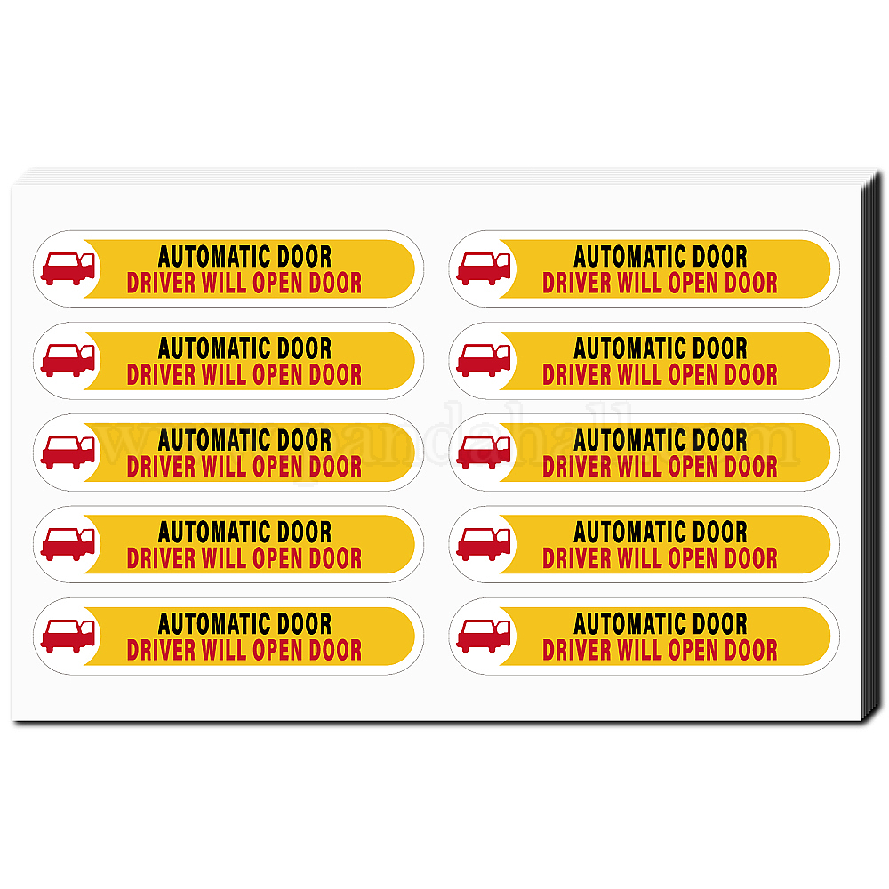 Wholesale CREATCABIN 8 Sheets Automatic Door Stickers Mini Vinyl Coated ...