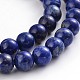 Lapis lazuli naturales hebras de perlas redondas G-M230-02-6mm-1