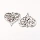 Vintage Style Antique Silver Tone Alloy Filigree Heart Pendants Charms X-PALLOY-A18811-AS-LF-2